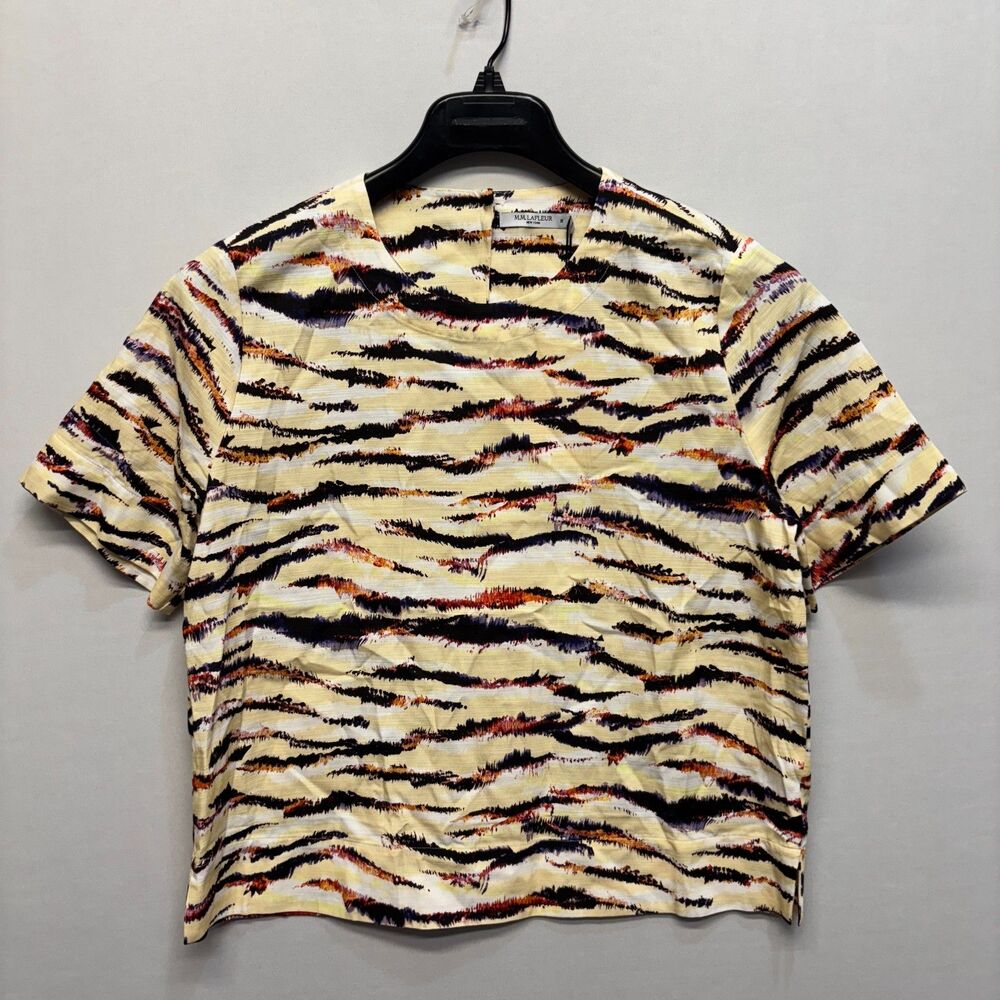 MM.LaFleur Multicolor Tiger Striped Short-Sleeve Annika Blouse - 🐅